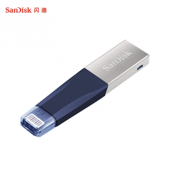 闪迪 （SanDisk） Lightning USB3.0 苹果U盘 iXpand欣享 蓝色 读速90MB/s 苹果MFI认证 手机电脑两用
